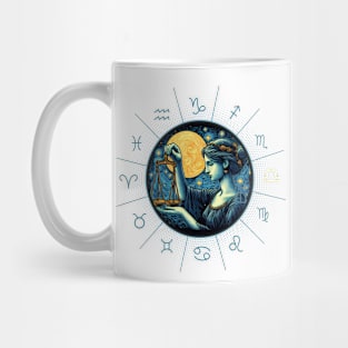 ZODIAC Libra - Astrological LIBRA - LIBRA - ZODIAC sign - Van Gogh style - 9 Mug